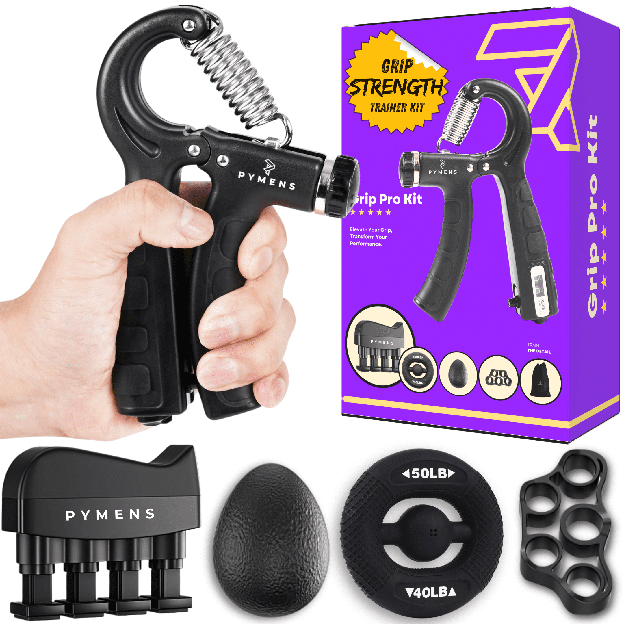 Grip Pro Kit — 6-Piece Hand Strength Trainer