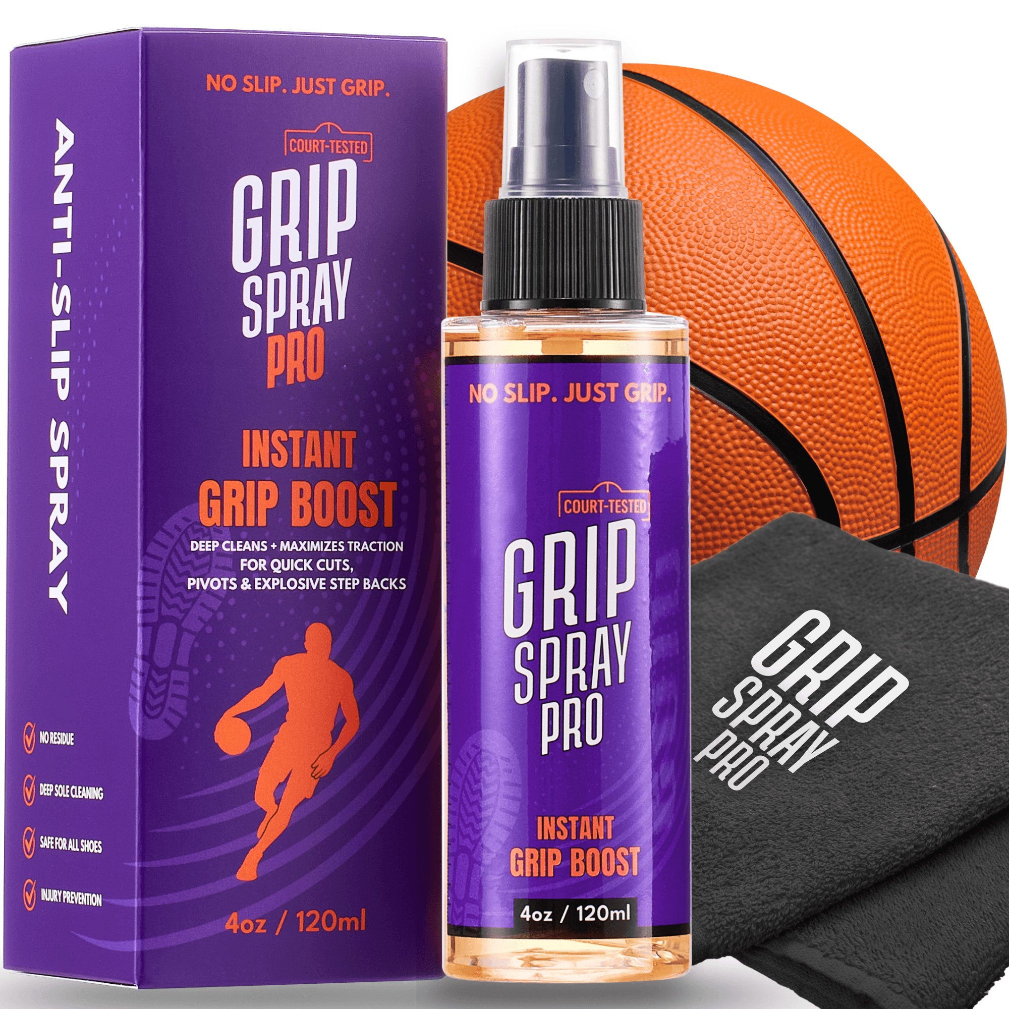 Grip Spray Pro 4oz — Instant Grip Boost + Microfiber Towel